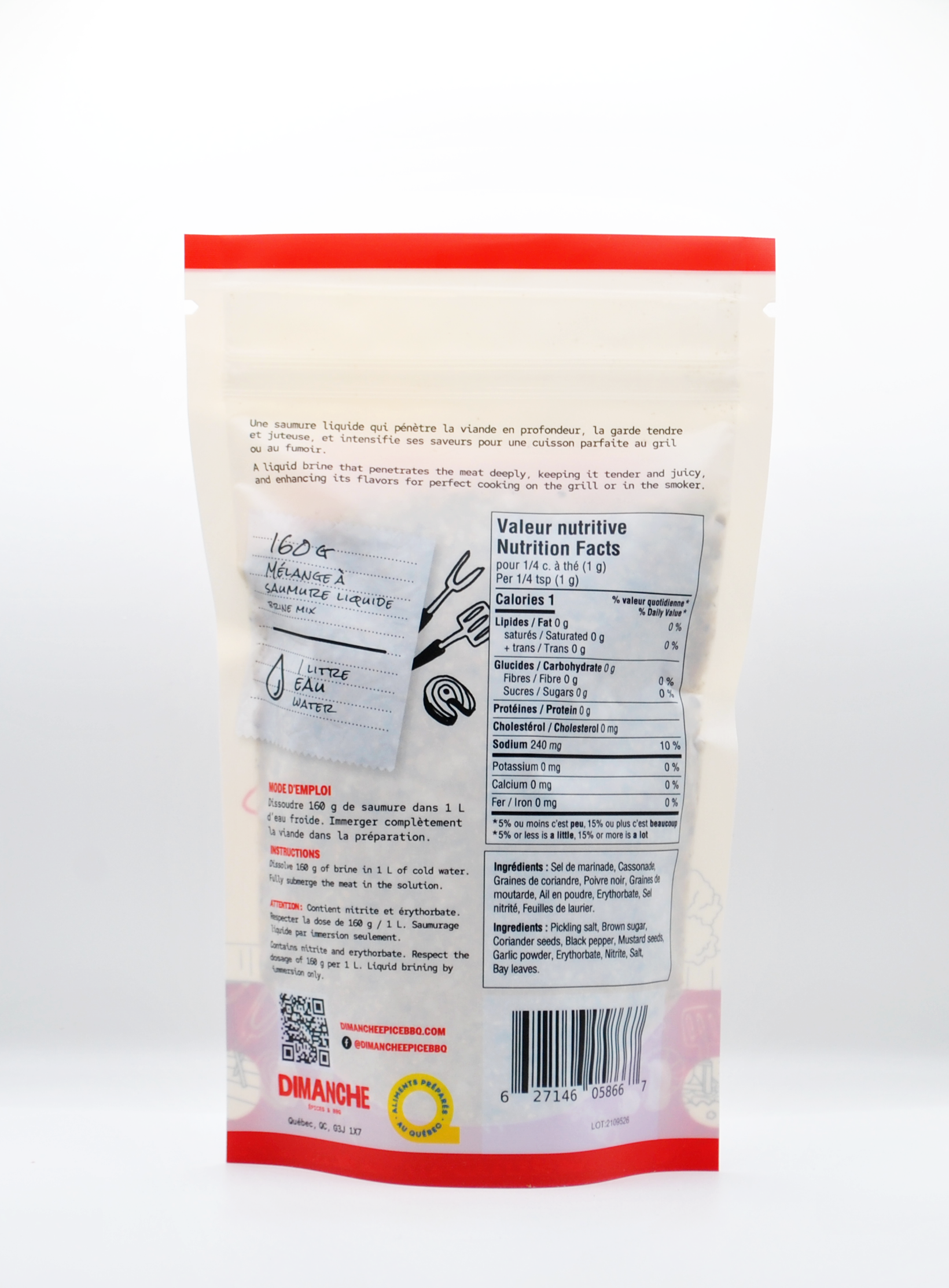 Mix saumure liquide avec nitrite